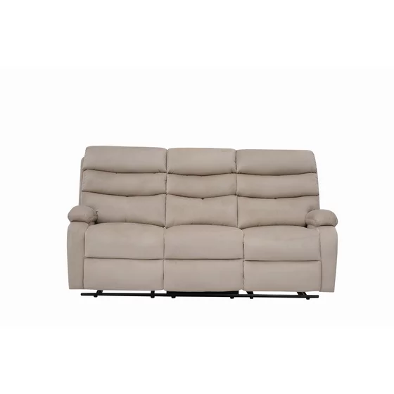 Canapea cu Recliner Denton 3L, 187x94x103 cm,  Stofa, Beige picture - 1