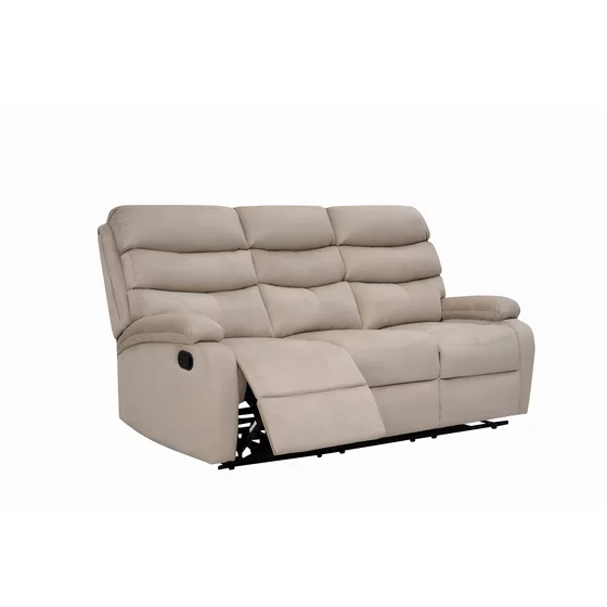 Canapea cu Recliner Denton 3L, 187x94x103 cm,  Stofa, Beige picture - 3