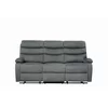 Canapea cu Recliner Denton 3L, 187x94x103 cm,  Stofa, Gri picture - 1