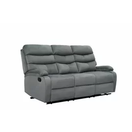 Canapea cu Recliner Denton 3L, 187x94x103 cm,  Stofa, Gri