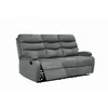 Canapea cu Recliner Denton 3L, 187x94x103 cm,  Stofa, Gri picture - 3