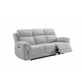 Canapea cu Recliner Electric, Herbert 3L, 227x97x102 cm,  Stofa, Beige