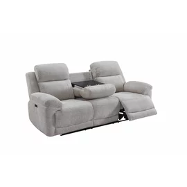 Canapea cu Recliner Electric, Herbert 3L, 227x97x102 cm,  Stofa, Beige