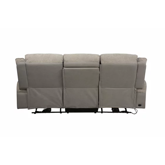 Canapea cu Recliner Electric Orso 3RR, 226x94x104 cm, Stofa/Microfibra - Beige picture - 4