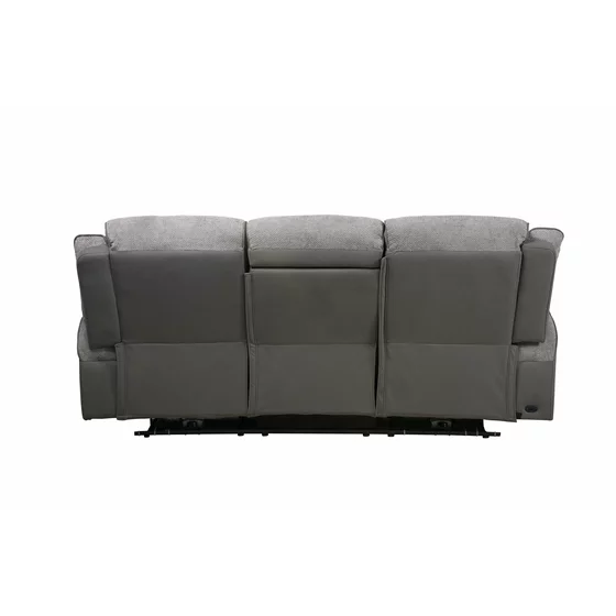 Canapea cu Recliner Electric Orso 3RR, 226x94x104 cm, Stofa/Microfibra - Gri picture - 3