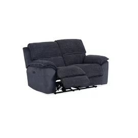 Canapea Cu Recliner Electric Rodos 9213 2L, 168x99x99 cm, Stofa, Gri-Bleumarin