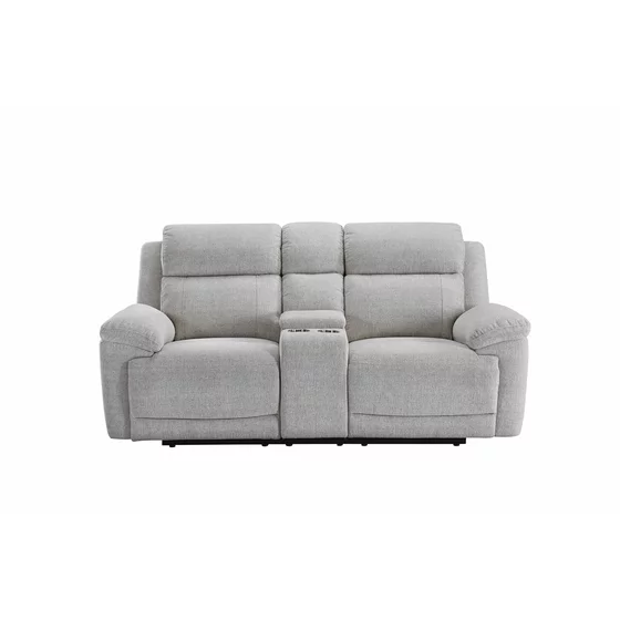 Canapea cu Recliner Electric si Bar, Herbert 2L, 201x97x102 cm,  Stofa, Beige picture - 2