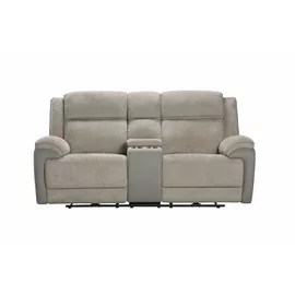 Canapea cu Recliner Electric si Bar, Orso 2RR, 197x98x104 cm, Stofa/Microfibra - Beige