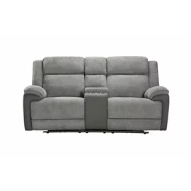 Canapea cu Recliner Electric si Bar, Orso 2RR, 197x98x104 cm, Stofa/Microfibra - Gri