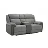 Canapea cu Recliner Electric si Bar, Orso 2RR, 197x98x104 cm, Stofa/Microfibra - Gri picture - 2