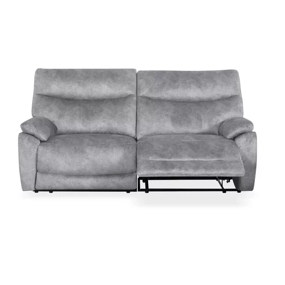 Canapea Cu Recliner Georgia 51197M, 2.5L - 198x96.5x101.5 h cm, Microfibra, Gri picture - 2