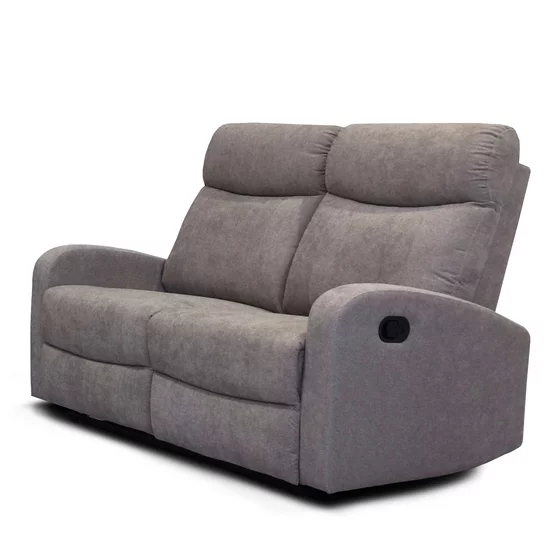 Canapea cu Recliner Karen 2L, 132x100x96 cm,  Stofa, Beige picture - 1
