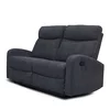 Canapea cu Recliner Karen 2L, 132x100x96 cm,  Stofa, Gri picture - 1