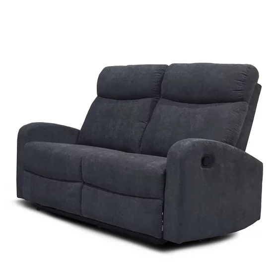 Canapea cu Recliner Karen 2L, 132x100x96 cm,  Stofa, Gri picture - 1