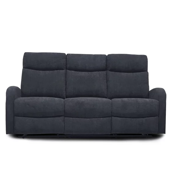 Canapea cu Recliner Karen 3L, 185x100x96 cm,  Stofa, Gri Inchis picture - 1