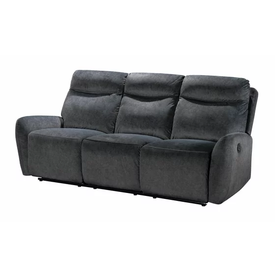 Canapea cu Recliner Spencer 3R, 212x99x100 cm, Gri Inchis picture - 1