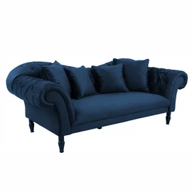 Canapea Cupido 3S, 242x104x91 h cm, Catifea, Albastra