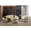 Canapea Eses Dreapta, 255x120x85 cm - Stofa Tip Boucle, Crem picture - 3