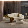 Canapea Eses Dreapta, 255x120x85 cm - Stofa Tip Boucle, Crem picture - 5