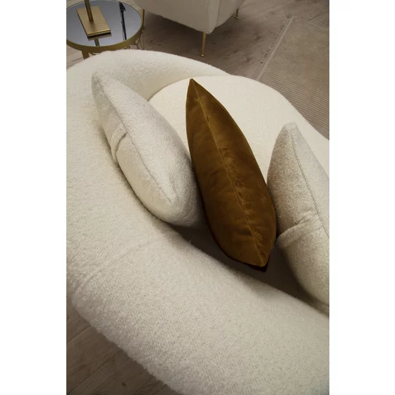 Canapea Eses Stanga, 255x120x85 cm - Stofa Tip Boucle, Crem picture - 3