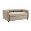 Canapea Extensibila 2 Locuri Amber, 140x86x86 h cm, Catifea, Maro picture - 4