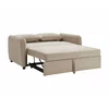 Canapea Extensibila 2 Locuri Amber, 140x86x86 h cm, Catifea, Maro picture - 5