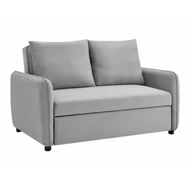 Canapea Extensibila 2 Locuri Amber, 140x86x86 h cm, Catifea, Gri