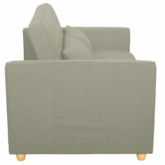 Canapea Extensibila 2 Locuri Karoi, 138x89x80.5 h cm, Stofa, Beige picture - 6
