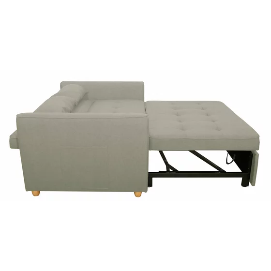 Canapea Extensibila 2 Locuri Karoi, 138x89x80.5 h cm, Stofa, Beige picture - 7