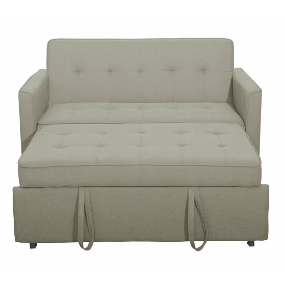 Canapea Extensibila 2 Locuri Karoi, 138x89x80.5 h cm, Stofa, Beige picture - 9