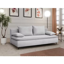 Canapea Extensibila 3 locuri, PASO, 200x97x88 H cm, Gri Deschis