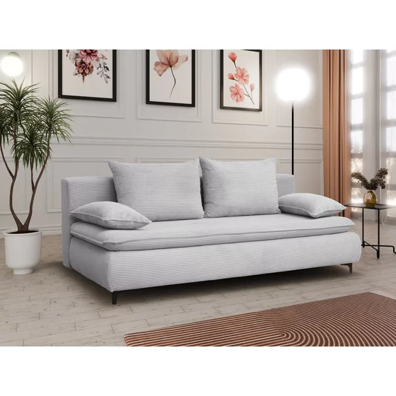Canapea Extensibila 3 locuri, PASO, 200x97x88 H cm, Gri Deschis picture - 1