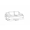 Canapea Extensibila 3 locuri, PASO, 200x97x88 H cm, Gri Deschis picture - 7