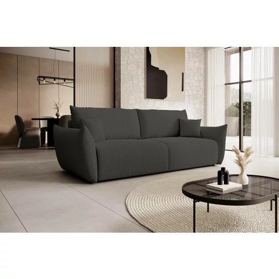 Canapea Extensibila Allora, 240x108x88 cm, Stofa Melody 5 - Gri Inchis picture - 1