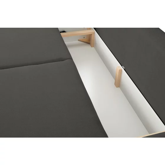 Canapea Extensibila Allora, 240x108x88 cm, Stofa Melody 5 - Gri Inchis picture - 7
