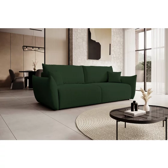Canapea Extensibila Allora, 240x108x88 cm, Stofa Melody 8 - Verde picture - 1
