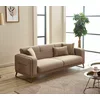 Canapea Extensibila Astera, 224x78x82 cm, Stofa, Beige picture - 1