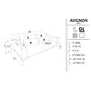 Canapea Extensibila Avignon, 234x115x71/82 cm, Stofa, Crem picture - 4