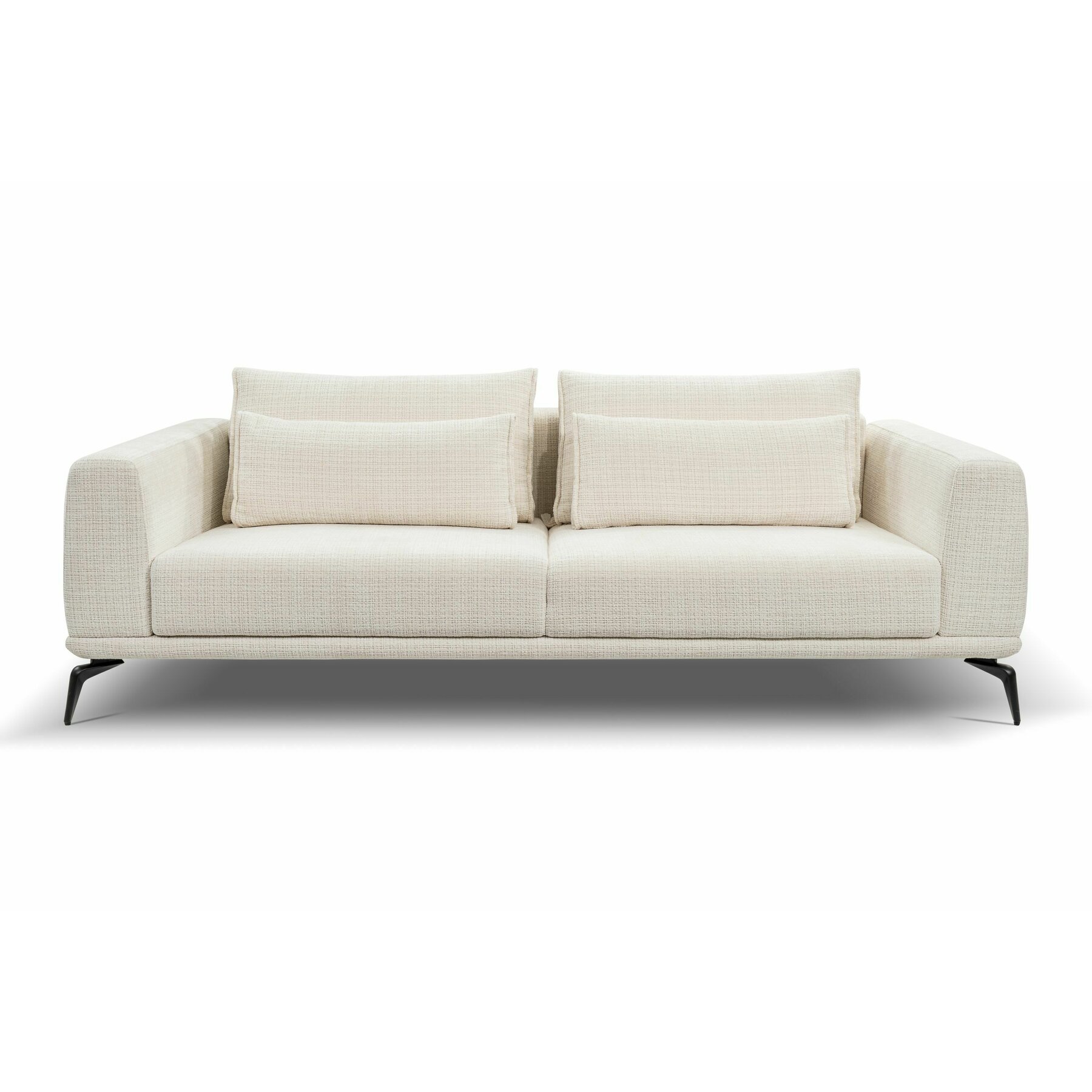 Canapea Extensibila Avignon, 234x115x71/82 cm, Stofa, Crem - Kalenda