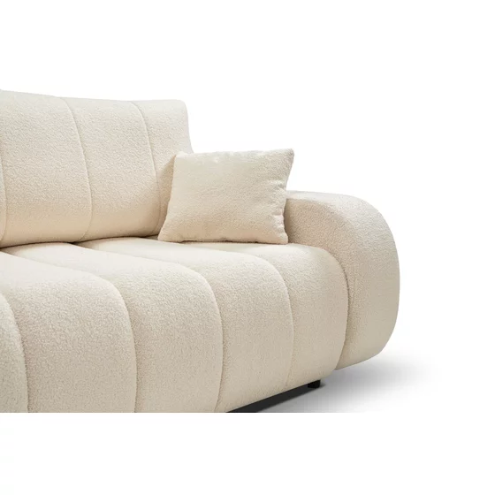 Canapea Extensibila Ballo, 248x105x88 cm, Stofa - Crem picture - 5