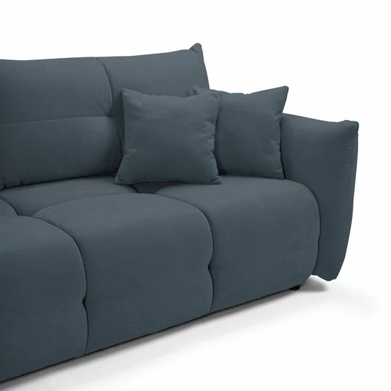 Canapea Extensibila Base, 245x110x86 cm, Stofa - Albastru Petrol picture - 6