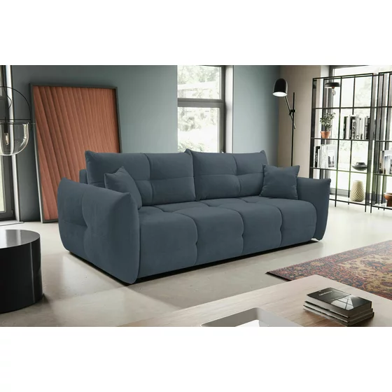 Canapea Extensibila Base, 245x110x86 cm, Stofa - Albastru Petrol picture - 1