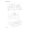 Canapea Extensibila Base, 245x110x86 cm, Stofa - Crem picture - 6