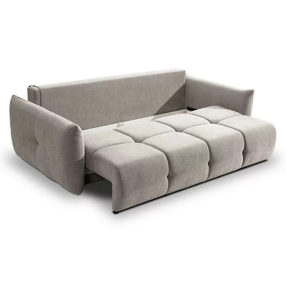 Canapea Extensibila Base, 245x110x86 cm, Stofa - Gri picture - 5