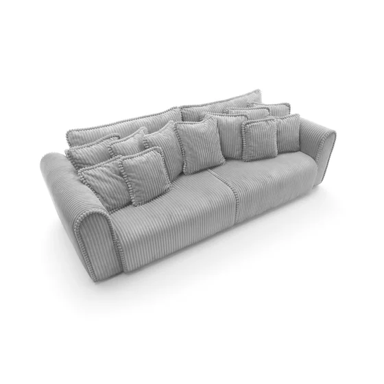 Canapea Extensibila Big Buddy Extra Large, 302x130x92 cm, Suprafata Pentru Dormit - 182x244 cm, Stofa - Gri Deschis picture - 8