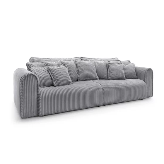 Canapea Extensibila Big Buddy Extra Large, 302x130x92 cm, Suprafata Pentru Dormit - 182x244 cm, Stofa - Gri Metalic picture - 4