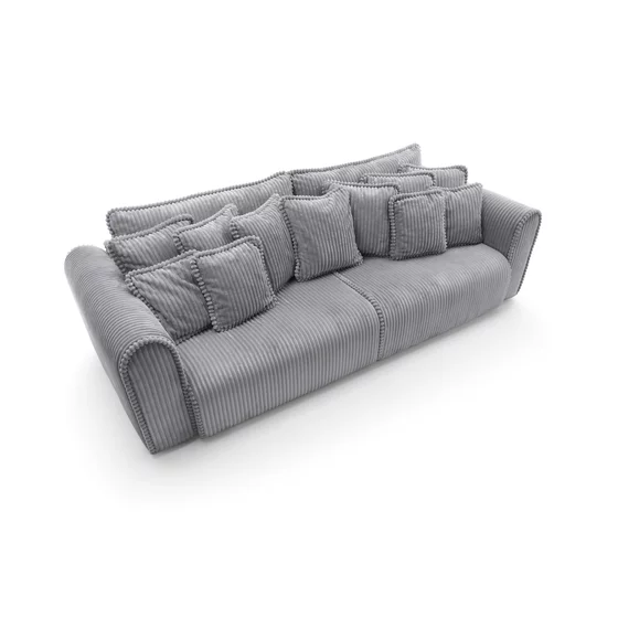 Canapea Extensibila Big Buddy Extra Large, 302x130x92 cm, Suprafata Pentru Dormit - 182x244 cm, Stofa - Gri Metalic picture - 8
