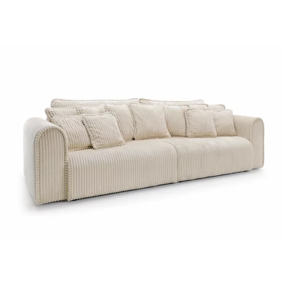 Canapea Extensibila Big Buddy Extra Large, 302x130x92 cm, Suprafata Pentru Dormit - 182x244 cm, Stofa - Beige Deschis picture - 3