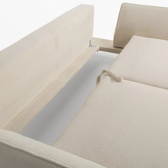 Canapea Extensibila Cavo, 249x118x71/86 cm, Stofa, Beige picture - 6