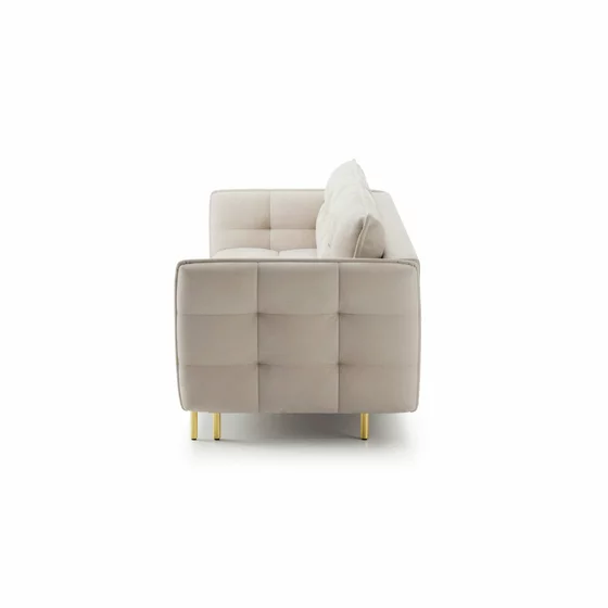 Canapea Extensibila Cavola Gold, 222x94x92 cm, Catifea Magic Velvet 2274 - Beige picture - 4